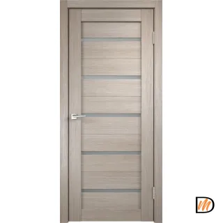 Дверное полотно Экошпон DUPLEX 800х2000 цвет Капучино стекло Мателюкс Левое/Правое VD010112