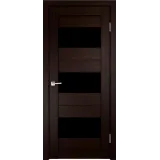 Дверное полотно Экошпон DUPLEX 5 600х2000 цвет Венге стекло Лакобель черное Левое/Правое VD010664