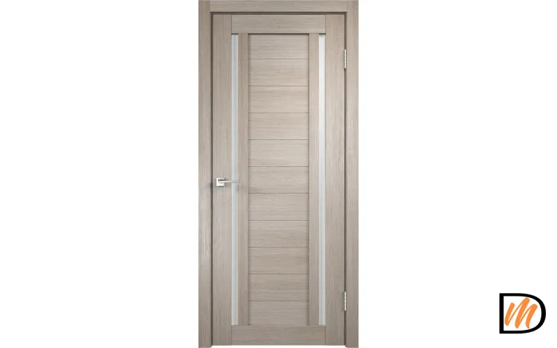 Дверное полотно Экошпон DUPLEX 2 700х2000 цвет Капучино стекло Лакобель белое Левое/Правое VD011529