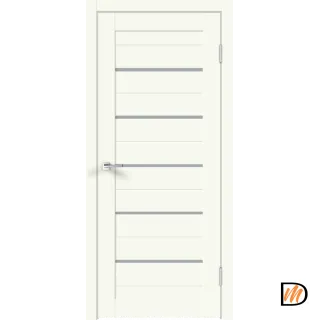 Дверное полотно Экошпон XLINE 15 800х2000 цвет Молочный Эмалит стекло Мателюкс Левое/Правое VD017779