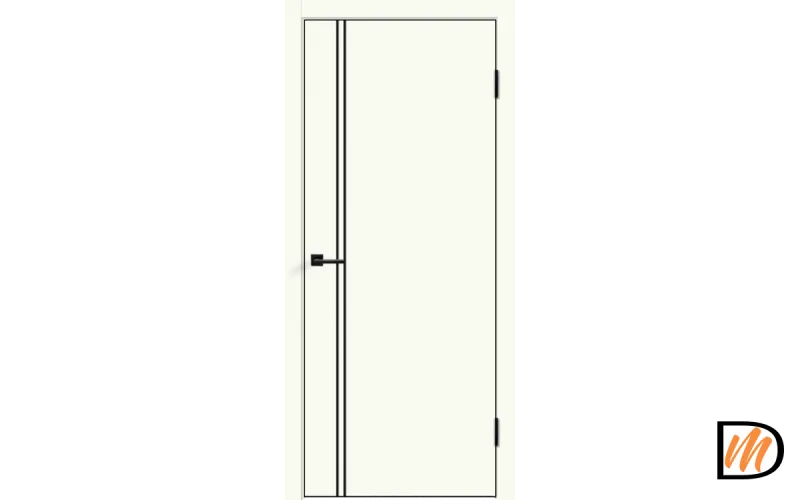 Дверное полотно Экошпон Galant M2 800х2000 цвет Молочный Эмалит Левое/Правое VD023417