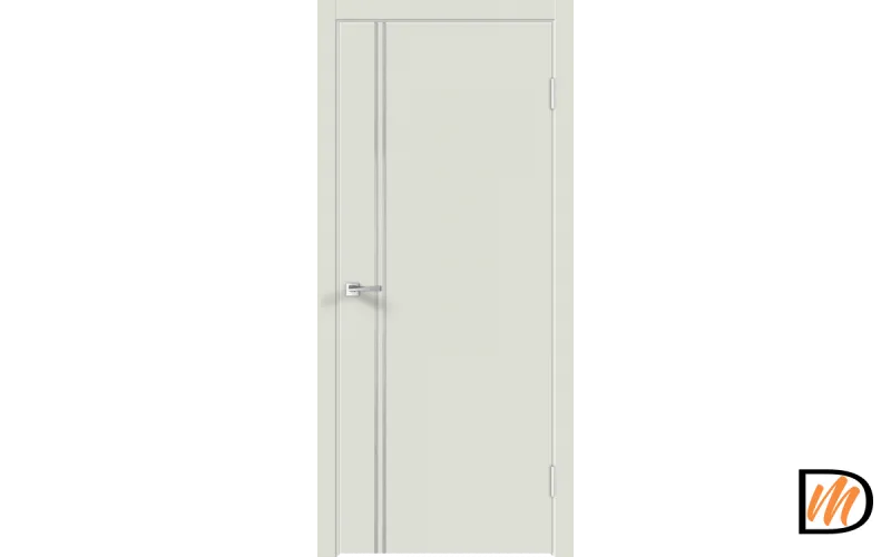 Дверное полотно Экошпон Galant M2 600х2000 цвет Светло-серый Эмалит Левое/Правое VD024488