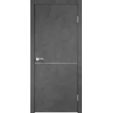Дверное полотно Экошпон TECHNO H1 900х2000 цвет Муар темно-серый Левое/Правое VD080230
