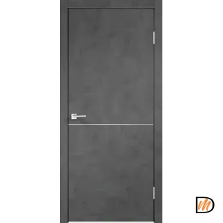 Дверное полотно Экошпон TECHNO H1 900х2000 цвет Муар темно-серый Левое/Правое VD080230