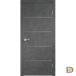 Дверное полотно Экошпон TECHNO H4 800х2000 цвет Муар темно-серый Левое/Правое VD080449