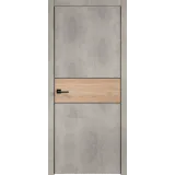 Дверное полотно Экошпон TECHNO BLACK DUO 3 900х2000 цвет Муар светло-серый Левое/Правое VD080812