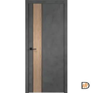 Дверное полотно Экошпон TECHNO BLACK DUO 2 900х2000 цвет Муар темно-серый Левое/Правое VD081126