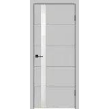 Дверное полотно Эмаль SCANDI F Z1 600х2000 цвет Светло-серый стекло Лакобель белое Левое/Правое VD1000201
