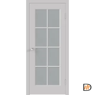 Дверное полотно Эмаль SCANDI 4V 800х2000 цвет Светло-серый стекло Мателюкс Левое/Правое VD1001329