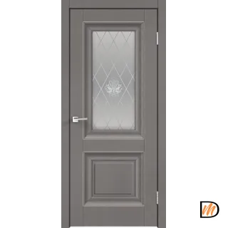 Дверное полотно SoftTouch SoftTouch ALTO 7 600х2000 цвет Ясень грей структурный стекло КРИСТАЛЛ серебро Левое/Правое VD1030097