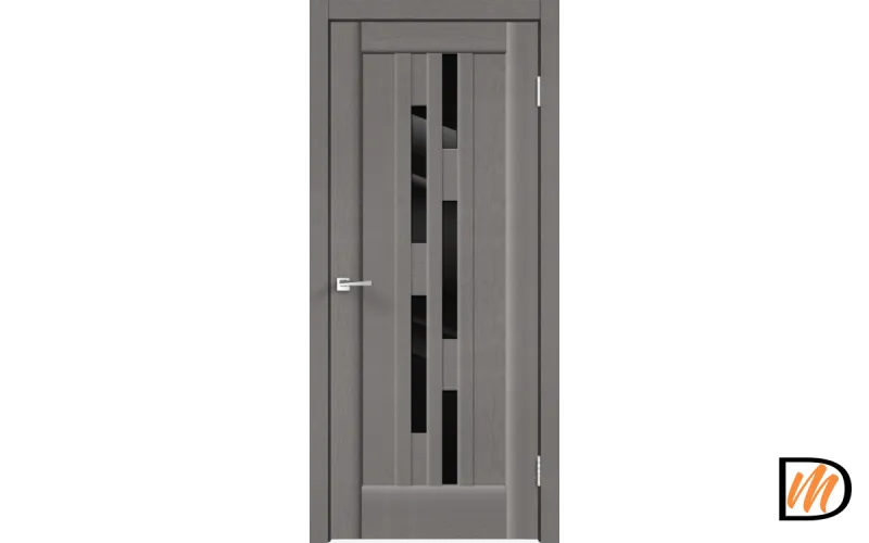 Дверное полотно SoftTouch SoftTouch PREMIER 8 900х2000 цвет Ясень грей структурный стекло Лакобель черное Левое/Правое VD1030150