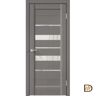 Дверное полотно SoftTouch SoftTouch PREMIER 23 700х2000 цвет Ясень грей структурный стекло Зеркало с двух сторон Левое/Правое VD1030345