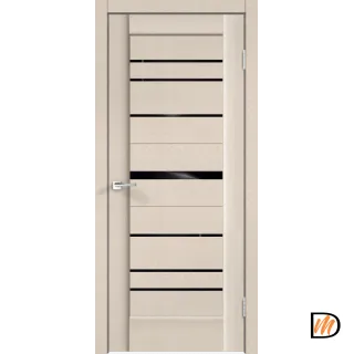 Дверное полотно SoftTouch SoftTouch PREMIER 20 700х2000 цвет Ясень капучино структурный стекло Лакобель черное Левое/Правое VD1035175