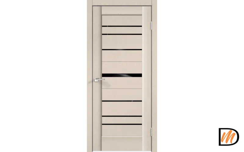 Дверное полотно SoftTouch SoftTouch PREMIER 20 700х2000 цвет Ясень капучино структурный стекло Лакобель черное Левое/Правое VD1035175