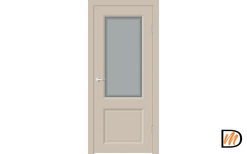 Дверное полотно EMALUX ALTO 21 2V 600х2000 цвет Кварцит стекло Мателюкс, контур №1 Левое/Правое VD1291025