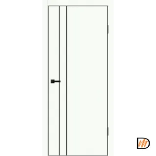 Дверное полотно EMALUX TECHNO BLACK M2 900х2000 цвет Белый Опал Левое/Правое VD1300316