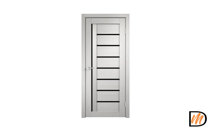 Дверное полотно 3D FLEX UNICA 3 900х2000 цвет Белый стекло Лакобель черное Левое/Правое VD500620