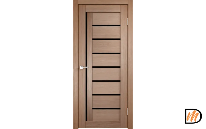 Дверное полотно 3D FLEX UNICA 3 600х2000 Цвет Бруно стекло Лакобель черное Левое/Правое VD501425