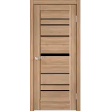 Дверное полотно Экошпон PREMIER 20 900х2000 цвет Дуб Европейский стекло Лакобель черное Левое/Правое VD804518