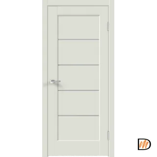 Дверное полотно Экошпон PREMIER 1 800х2000 цвет Светло-серый Эмалит стекло Мателюкс Левое/Правое VD805026