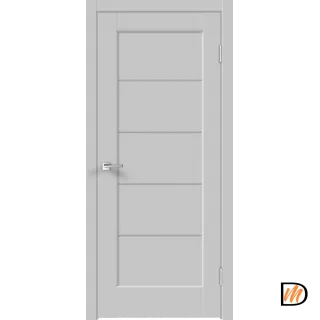 Дверное полотно Экошпон PREMIER 1 600х2000 цвет Серый Эмалит стекло Мателюкс Левое/Правое VD805032