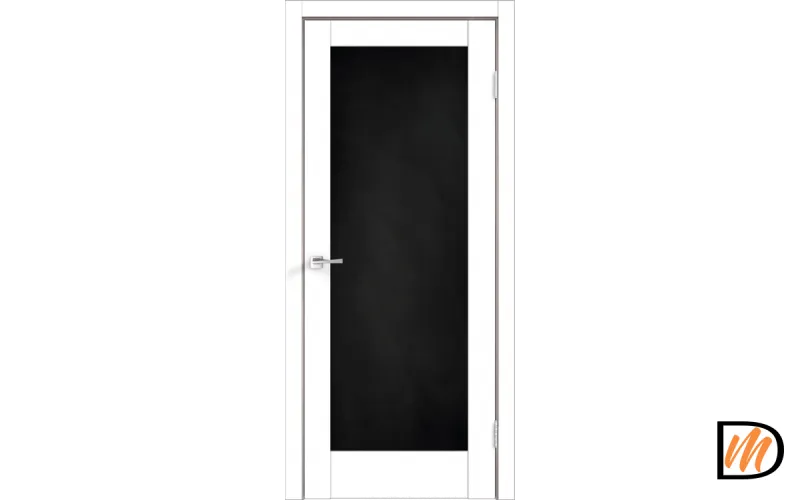 Дверное полотно Экошпон ALTO 4GR 600х2000 цвет Белый Эмалит филенка + графитовая доска Левое/Правое VD810805