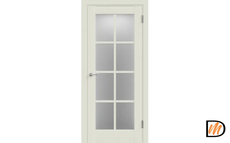 Дверное полотно Экошпон ALTO 13 700х2000 цвет Светло-серый Эмалит стекло Мателюкс Левое/Правое VD811807
