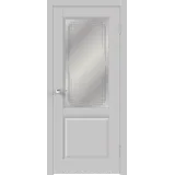 Дверное полотно Экошпон VILLA 2V 700х2000 цвет Серый Эмалит стекло Грани Мателюкс Левое/Правое VD812469