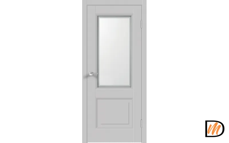 Дверное полотно Экошпон ALTO 6 900х2000 цвет Серый Эмалит стекло Мателюкс, контур №1 Левое/Правое VD813316