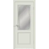 Дверное полотно Экошпон VILLA 2V 700х2000 цвет Светло-серый Эмалит стекло Грани Мателюкс Левое/Правое VD814133