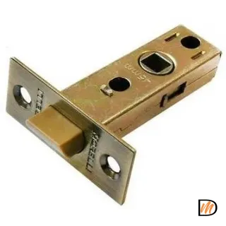 Защелка межкомнатная, с пластиковым язычком LP6-45 бронза античная  MSK-9010488