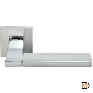 Ручка дверная "Ystad" MH-47-S6 хром матовый/хром  MSK-9012523