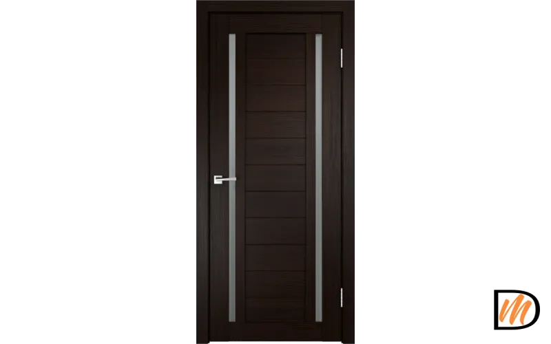 Дверное полотно Экошпон DUPLEX 2 900х2000 цвет Венге стекло Мателюкс Левое/Правое VD010215