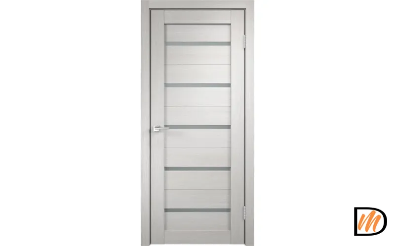 Дверное полотно Экошпон DUPLEX 800х2000 цвет Дуб белый стекло Мателюкс Левое/Правое VD011003