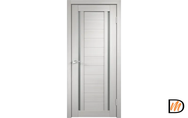 Дверное полотно Экошпон DUPLEX 2 700х2000 цвет Дуб белый стекло Мателюкс Левое/Правое VD011010