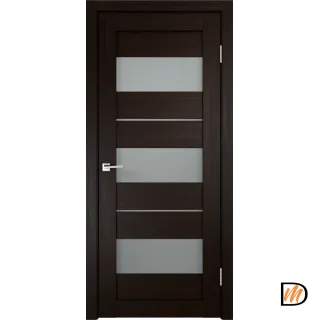 Дверное полотно Экошпон DUPLEX 12 700х2000 цвет Венге стекло Мателюкс Левое/Правое VD011435