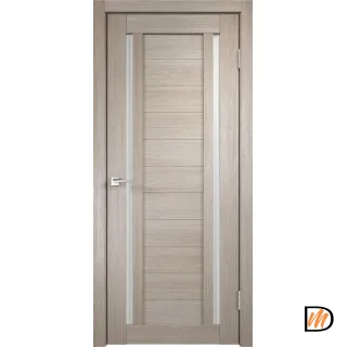 Дверное полотно Экошпон DUPLEX 2 800х2000 цвет Капучино стекло Лакобель белое Левое/Правое VD011532