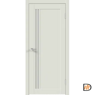 Дверное полотно Экошпон XLINE 8 600х2000 цвет Светло-серый Эмалит стекло Мателюкс Левое/Правое VD017509