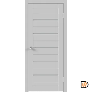 Дверное полотно Экошпон XLINE 15 700х2000 цвет Серый Эмалит стекло Мателюкс Левое/Правое VD017776