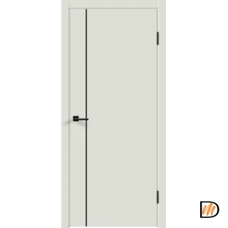 Дверное полотно Экошпон Galant M1 800х2000 цвет Светло-серый Эмалит Левое/Правое VD023416