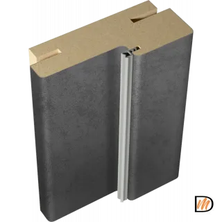 Коробка 80х38 Экошпон цвет Муар темно-серый 2 стойки и перекладина 1000мм Левое/Правое VD063008