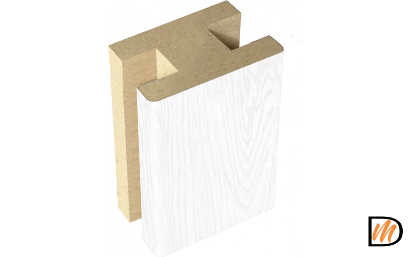 Профиль стыковочный добор-добор Экошпон цвет Зеффиро Эмалит текстурный 40х24х2400  VD064725