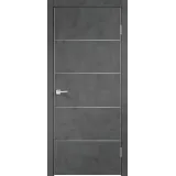 Дверное полотно Экошпон TECHNO H4 900х2000 цвет Муар темно-серый Левое/Правое VD080450