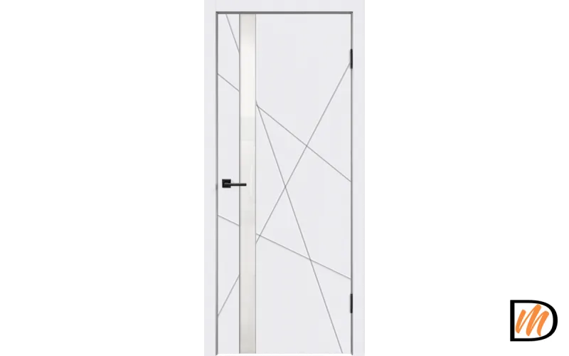 Дверное полотно Эмаль SCANDI S Z1 900х2000 цвет Белый стекло Лакобель белое Левое/Правое VD1000037
