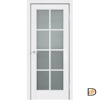 Дверное полотно Эмаль SCANDI 4V 600х2000 цвет Белый стекло Мателюкс Левое VD1002248