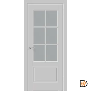 Дверное полотно Эмаль SCANDI 32V 700х2000 цвет Светло-серый стекло Мателюкс Левое/Правое VD1004318