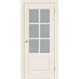 Дверное полотно Эмаль SCANDI 32V 800х2000 цвет Слоновая кость стекло Мателюкс Левое/Правое VD1004579