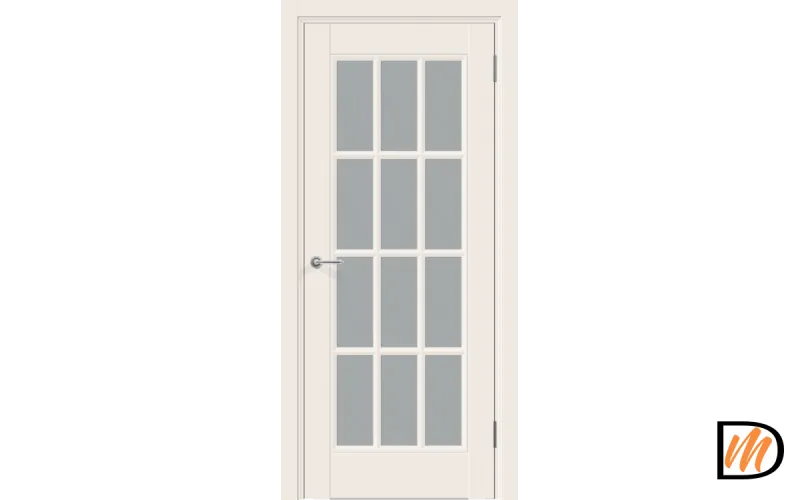 Дверное полотно Эмаль SCANDI 12V 800х2000 цвет Слоновая кость стекло Мателюкс Левое/Правое VD1005605