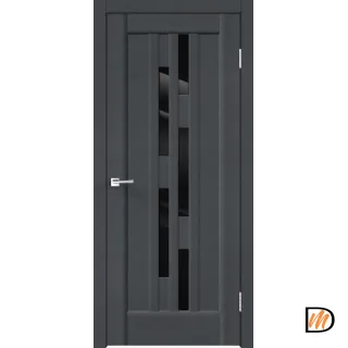 Дверное полотно SoftTouch SoftTouch PREMIER 8 700х2000 цвет Ясень графит структурный стекло Лакобель черное Левое/Правое VD1030229