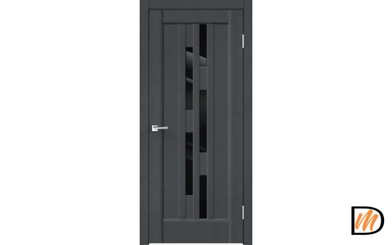 Дверное полотно SoftTouch SoftTouch PREMIER 8 700х2000 цвет Ясень графит структурный стекло Лакобель черное Левое/Правое VD1030229